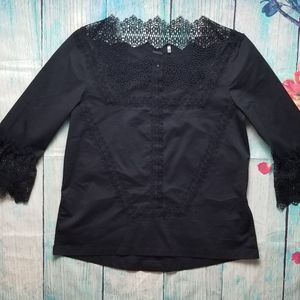Elie Tahari black evening blouse size XS